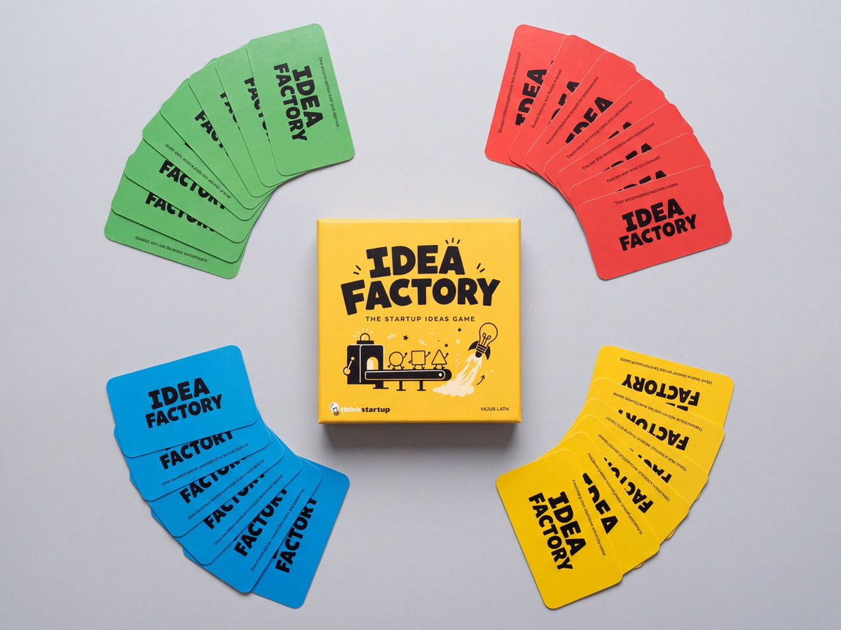 Idea Factory WHO, WHAT and HOW cards spread out
